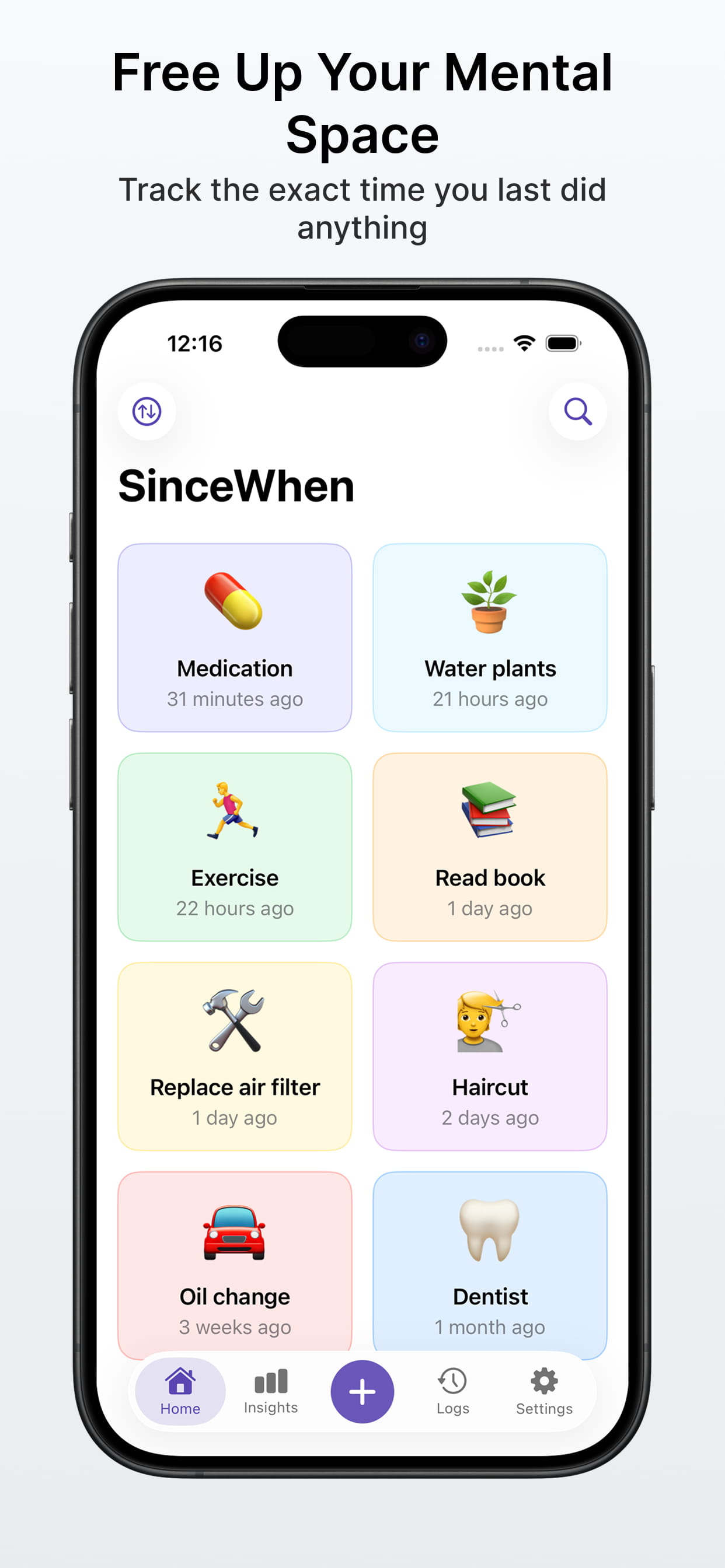 SinceWhen screenshot 1