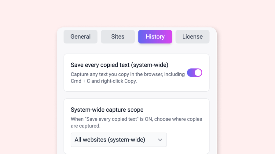Copy Text Easily - Browser Copy Capture