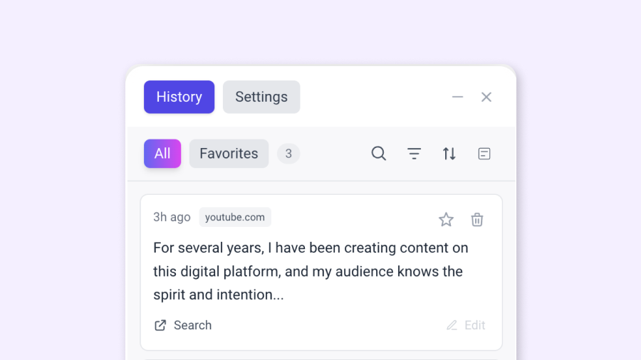 Copy Text Easily - Copy History