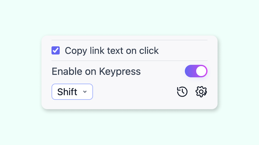 Copy Text Easily - Link Click Copy