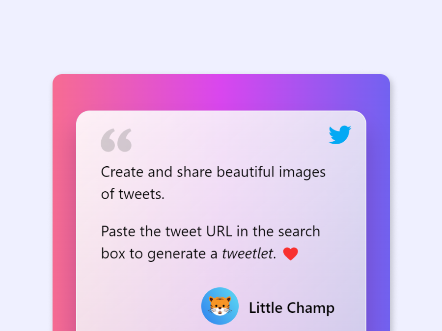 Tweetlet